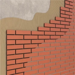 Plaquette De Parement Plaquette Parement Mural Terre Cuite Sablé Terreal 220x50x14mm Rouge -Chimique Soldes Boutique autrevisuel 1001006