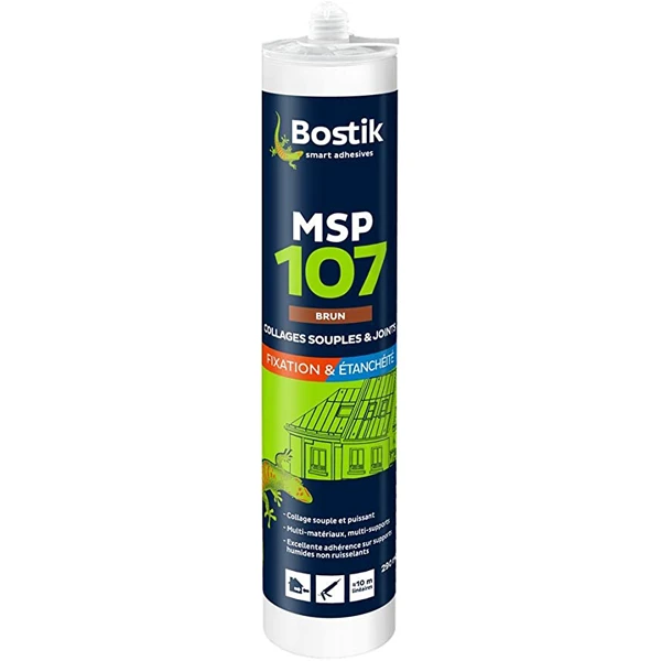 Mastic Pu Mastic Multi-usages Colle Et Joint - Bostik MSP 107 Brun - Cartouche 290MLT 1 Mastic Pu Mastic Multi-usages Colle Et Joint - Bostik MSP 107 Brun - Cartouche 290MLT