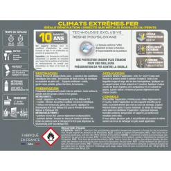 Peintures Antirouille Et Spéciales Fer Peinture Fer Spéciale Climats Extrêmes V33 Brillant Vert Basque 1,5L -Chimique Soldes Boutique climats extremes fer 1