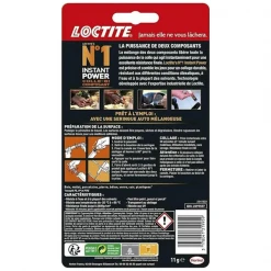 Colle Multi-usage Colle Epoxy Instant Power Loctite Prise Instantanée 11 Grammes -Chimique Soldes Boutique colle epoxy loctite