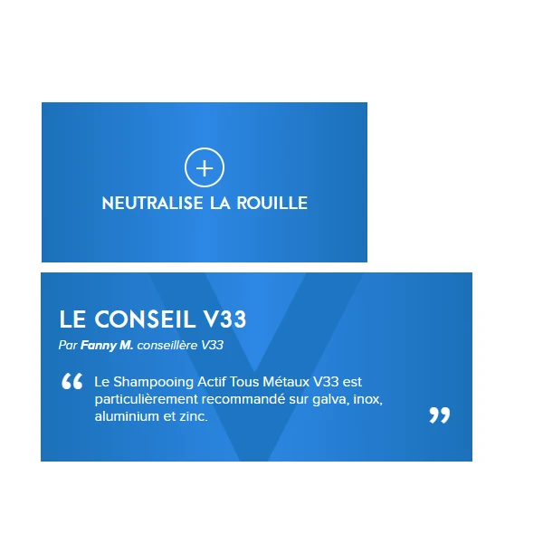 Peintures Antirouille Et Spéciales Fer Shampoing Actif Détergent Surpuissant Métaux V33 Spécial Fer Bidon 1L 2 Peintures Antirouille Et Spéciales Fer Shampoing Actif Détergent Surpuissant Métaux V33 Spécial Fer Bidon 1L – Image 2