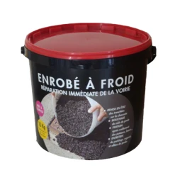 Pradier Granulats Revêtement Bitumineux Enrobé Froid Réparation Voirie Seau 25 Kg Prêt à Emploi Coloris Rouge