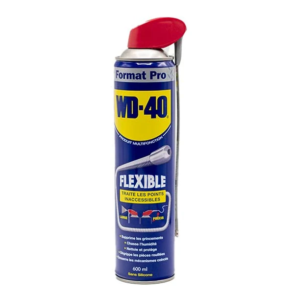Dégrippants Aérosol Multifonctions WD-40 Avec Tube Flexible - 600 Ml 1 Dégrippants Aérosol Multifonctions WD-40 Avec Tube Flexible - 600 Ml