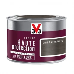 Lasure Pour Bois Lasure Bois Intérieur Extérieur V33 HP Gris Anthracite Satin 125ml -Chimique Soldes Boutique lasure gris anthracite 125m