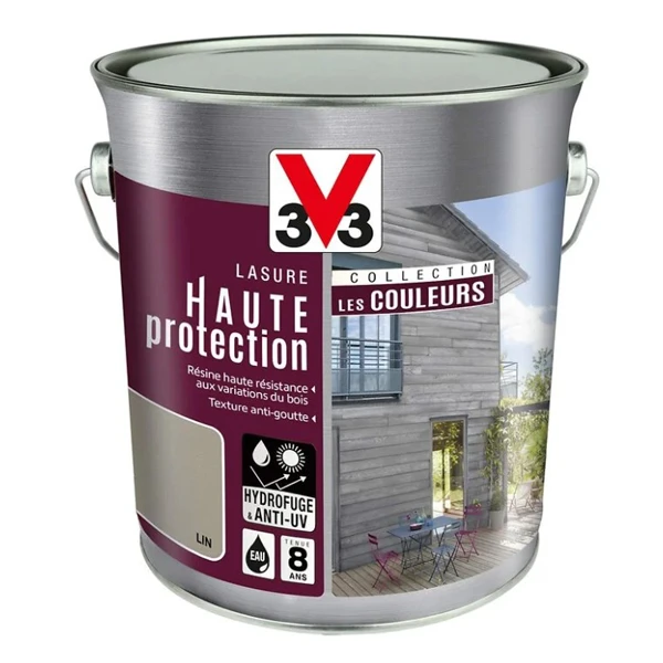 Lasure Pour Bois Lasure Bois Intérieur Extérieur V33 Résine HP Lin Satin - Pot 2,5L 3 Lasure Pour Bois Lasure Bois Intérieur Extérieur V33 Résine HP Lin Satin - Pot 2,5L – Image 3