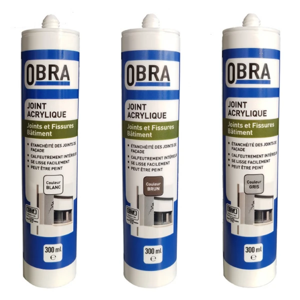 Mastic Acrylique Joint Et Fissure Obra - Cartouche De 300 Ml - Blanc 6 Mastic Acrylique Joint Et Fissure Obra - Cartouche De 300 Ml - Blanc – Image 6