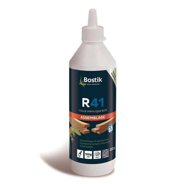 Colles à Bois Colle Vinylique Bois Bostik R41 Biberon 250 G 1 Colles à Bois Colle Vinylique Bois Bostik R41 Biberon 250 G