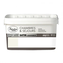 Chimique Soldes Boutique -Chimique Soldes Boutique peinture acrylique lessivable theodore peintures couleur cream satin pot 075l 1