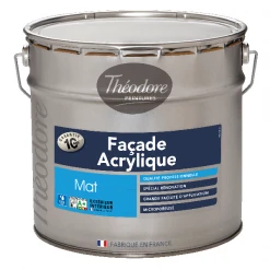 Theodore Peintures Peinture Pour Façade Peinture Façade Neuve Rénovée Acrylique Blanc Mat Théodore Peintures 10L