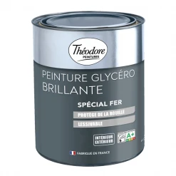 Theodore Peintures Peintures Antirouille Et Spéciales Fer Peinture Fer Anti-rouille Brillante Théodore Peintures Blanc 0,5L