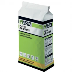 Ciment Et Mortier Plâtre De Paris à Prise Rapide Maçonnerie Intérieure 5 Kg PLFIEDIA05