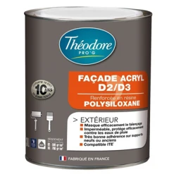 Théodore Prog Peinture Pour Cuisine Et Salle De Bain Revêtement Façade Résine Acrylique Théodore Pro'G Pierre Mat 15L
