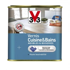Vernis Bois Vernis Cuisine Et Bain Incolore Mat 0.50 Litres V33 053867