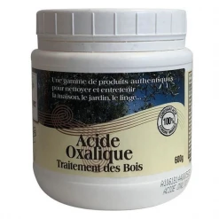 SPE Traitement Du Bois Acide Oxalique Traitement Des Bois - 100% D'origine Minérale - Pot De 600g Avec Dosette