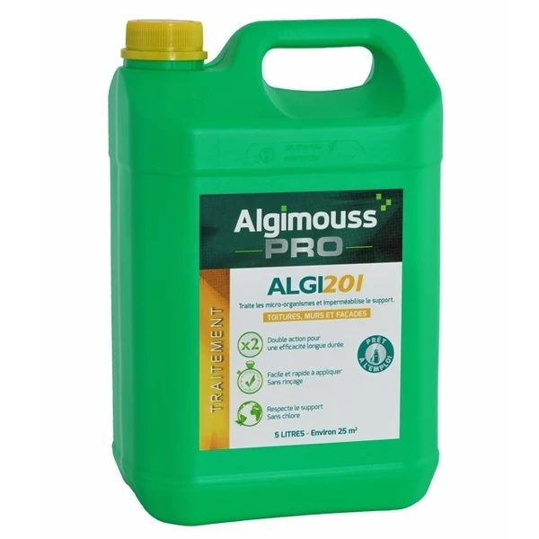 Traitements Des Toitures Traitement Fongicide Et Imperméabilisant Toitures Murs Et Façades - Algi201 Algimouss - 5 Litres 1 Traitements Des Toitures Traitement Fongicide Et Imperméabilisant Toitures Murs Et Façades - Algi201 Algimouss - 5 Litres