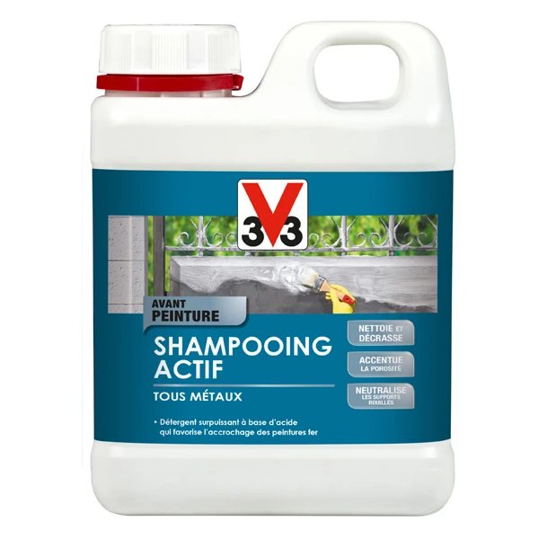 Peintures Antirouille Et Spéciales Fer Shampoing Actif Détergent Surpuissant Métaux V33 Spécial Fer Bidon 1L 3 Peintures Antirouille Et Spéciales Fer Shampoing Actif Détergent Surpuissant Métaux V33 Spécial Fer Bidon 1L – Image 3