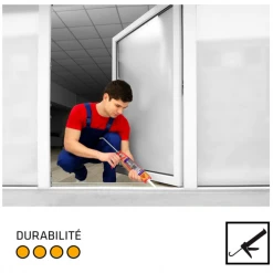 Mastic Acrylique Mastic Silicone Neutre Menuiseries SikaSeal 109 Transparent 300 Ml 11 Mastic Acrylique Mastic Silicone Neutre Menuiseries SikaSeal 109 Transparent 300 Ml -Chimique Soldes Boutique sika 109 durabilite