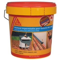 Traitements Des Toitures Peinture Imperméable Toiture Inclinée Sikagard Terre Cuite 4 L 460507