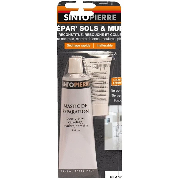 Mastic Et Préparation Support Mastic De Réparation SintoPIERRE Couleur Blanc Tube Blister 66 Ml 32025 1 Mastic Et Préparation Support Mastic De Réparation SintoPIERRE Couleur Blanc Tube Blister 66 Ml 32025