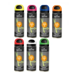 Peinture Traceur Chantier TEMPO TP Fluorescent 2-8 Semaines Blanc Soppec 141600