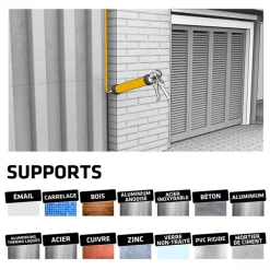 Mastic Acrylique Mastic Silicone Neutre Menuiseries SikaSeal 109 Transparent 300 Ml 10 Mastic Acrylique Mastic Silicone Neutre Menuiseries SikaSeal 109 Transparent 300 Ml -Chimique Soldes Boutique supports application sika 1