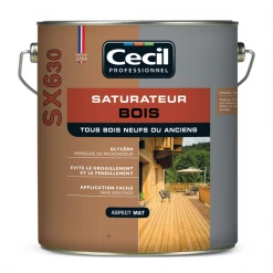 Traitement Du Bois Saturateur Bois SX630 Cecil - Chêne Clair Aspect Mat - 5 Litres
