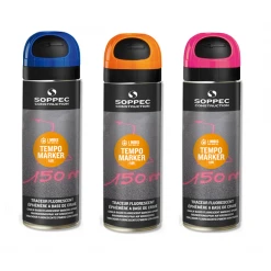 Peinture Traceur Tempo Marker 5 à 15 Jours Fluorescent Orange Soppec 141716