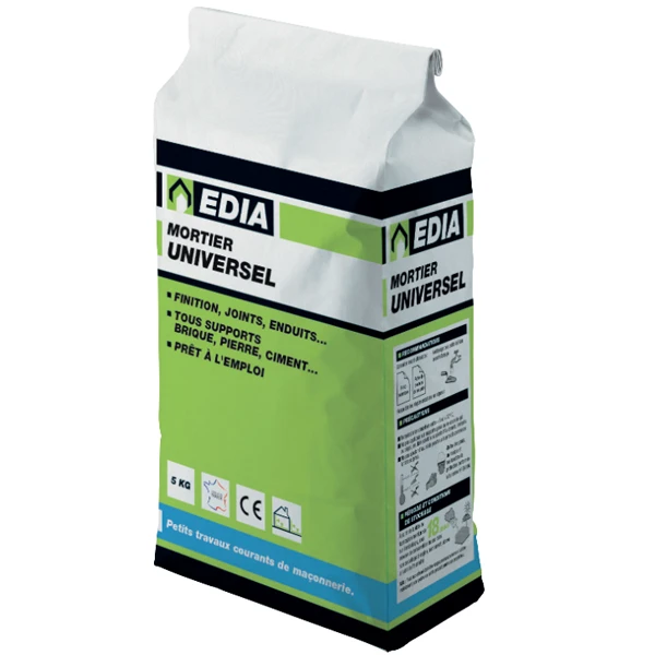 Ciment Et Mortier Mortier Universel EDIA Travaux Courants Maçonnerie 5 Kg MORTUNEDIA05 1 Ciment Et Mortier Mortier Universel EDIA Travaux Courants Maçonnerie 5 Kg MORTUNEDIA05