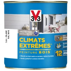 Peinture Exterieure Bois Peinture Extérieure Bois Climats Extrêmes Satin Blanc 2 L V33 107560 -Chimique Soldes Boutique v33blanc