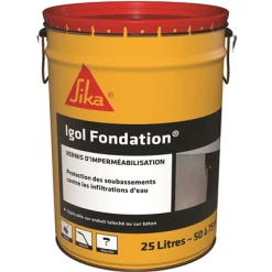Revêtement Bitumineux Enduit D'imperméabilisation Murs De Fondation Bitumeux Noir 25 Litres Sika 537 -Chimique Soldes Boutique visuelprincipal 523920
