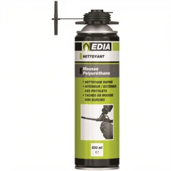 Edia Mousse Expansive Polyuréthane Nettoyant Mousse Polyuréthane Non Durcie Outils Supports Aérosol 500ml
