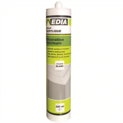 Colle Multi-usage Colle Acrylique Fixation Décoration Intérieure Edia 300 Ml Blanc