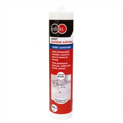 Joint Mastic Silicone Acétique Cuisine Edilis Cartouche 300ml Blanc
